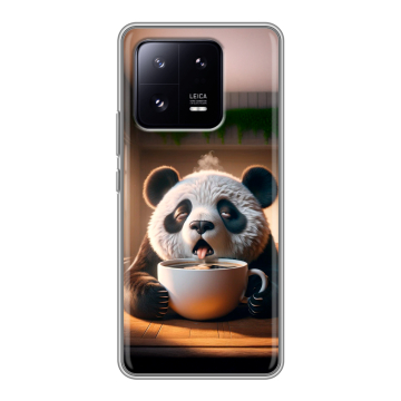 Силиконовый чехол на Xiaomi 13 Pro с принтом смешная панда