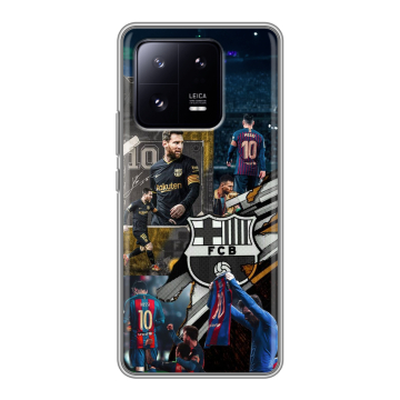 Силиконовый чехол на Xiaomi 13 Pro с принтом Messi Barcelona
