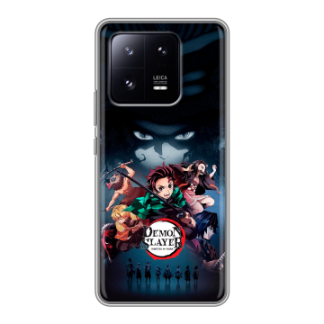 Силиконовый чехол на Xiaomi 13 Pro с принтом Demon Slayer Клинок рассекающий демонов Силиконовый чехол на Xiaomi 13 Pro с принтом Demon Slayer Клинок рассекающий демонов