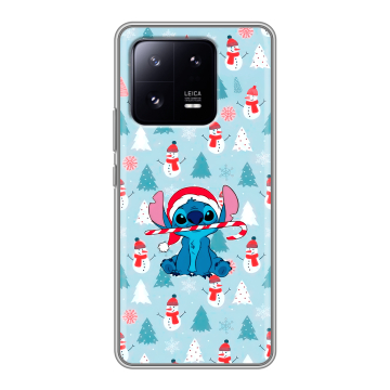 Силиконовый чехол на Xiaomi 13 Pro с принтом Стич Новый год Силиконовый чехол на Xiaomi 13 Pro с принтом Стич Новый год