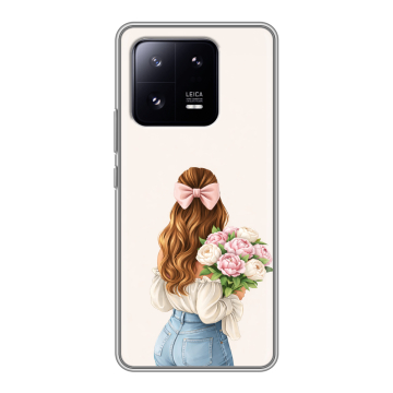 Силиконовый чехол на Xiaomi 13 Pro с принтом женский
