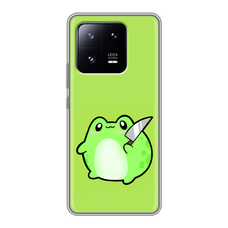 Силиконовый противоударный чехол на Xiaomi 13 Pro с принтом Лягушенок Силиконовый противоударный чехол на Xiaomi 13 Pro с принтом Лягушенок