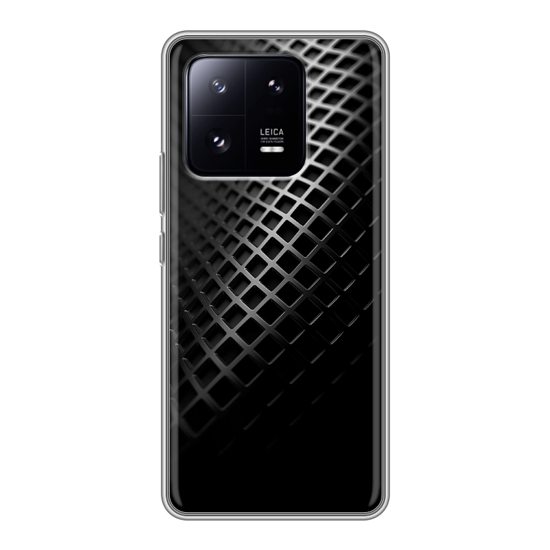 Силиконовый противоударный чехол на Xiaomi 13 Pro с принтом Текстура металла Силиконовый противоударный чехол на Xiaomi 13 Pro с принтом Текстура металла