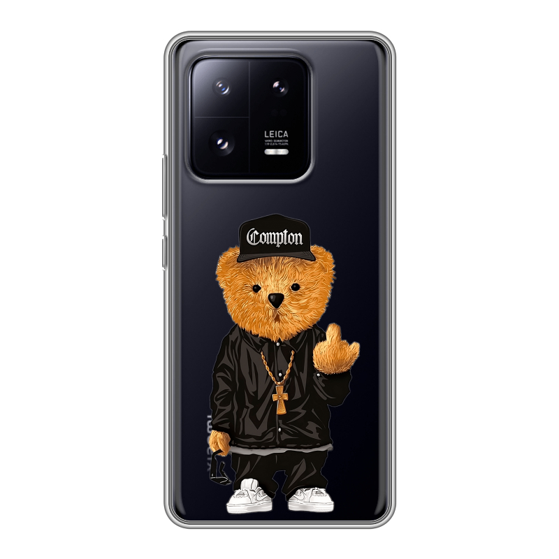 Силиконовый противоударный чехол на Xiaomi 13 Pro с принтом Плюшевый медведь Силиконовый противоударный чехол на Xiaomi 13 Pro с принтом Плюшевый медведь