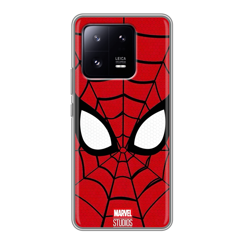 Силиконовый противоударный чехол на Xiaomi 13 Pro с принтом человек паук spiderman Силиконовый противоударный чехол на Xiaomi 13 Pro с принтом человек паук spiderman