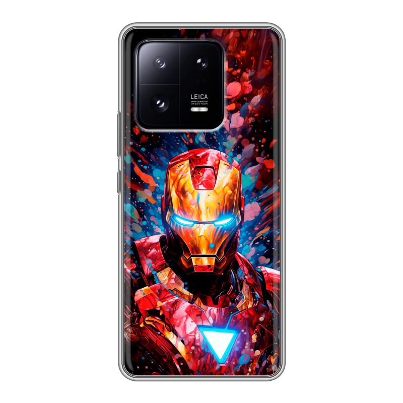 Силиконовый чехол на Xiaomi 13 Pro с принтом Железный человек Ironman Силиконовый чехол на Xiaomi 13 Pro с принтом Железный человек Ironman