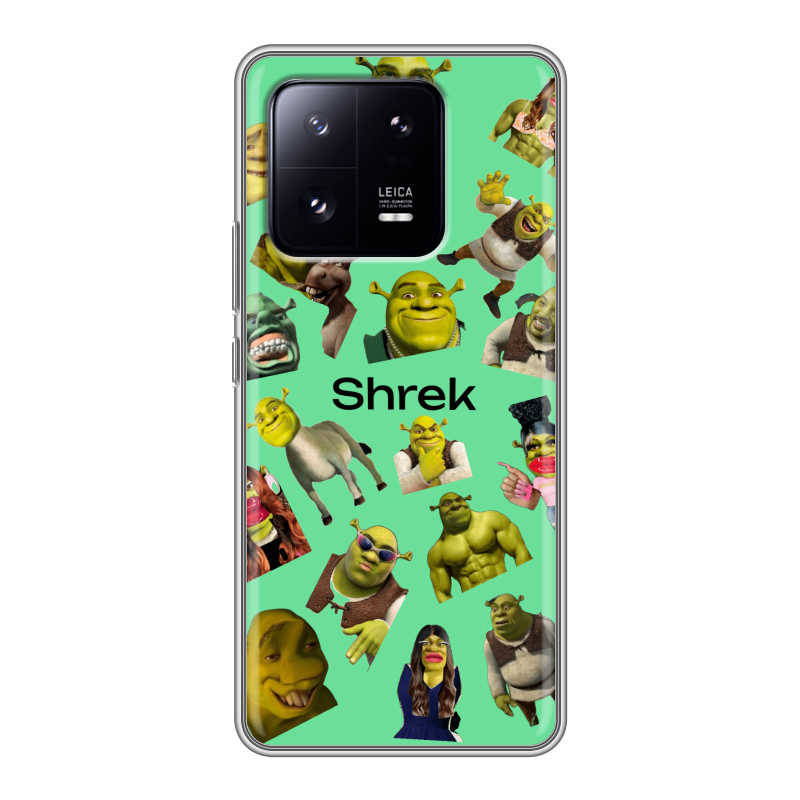 Силиконовый противоударный чехол на Xiaomi 13 Pro с принтом Шрек Shrek Силиконовый противоударный чехол на Xiaomi 13 Pro с принтом Шрек Shrek