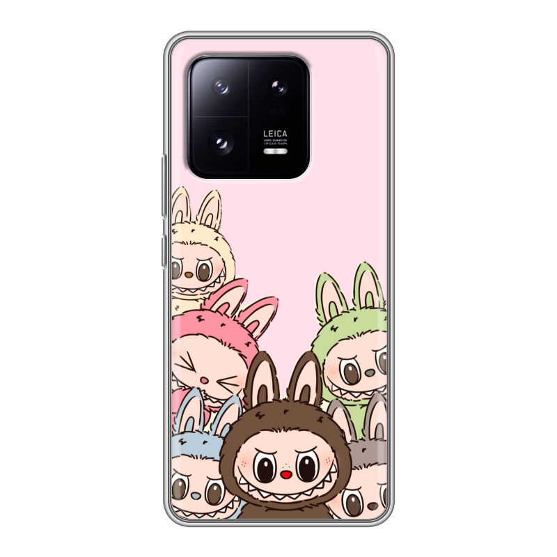 Силиконовый чехол на Xiaomi 13 Pro с принтом Лабубу Силиконовый чехол на Xiaomi 13 Pro с принтом Лабубу