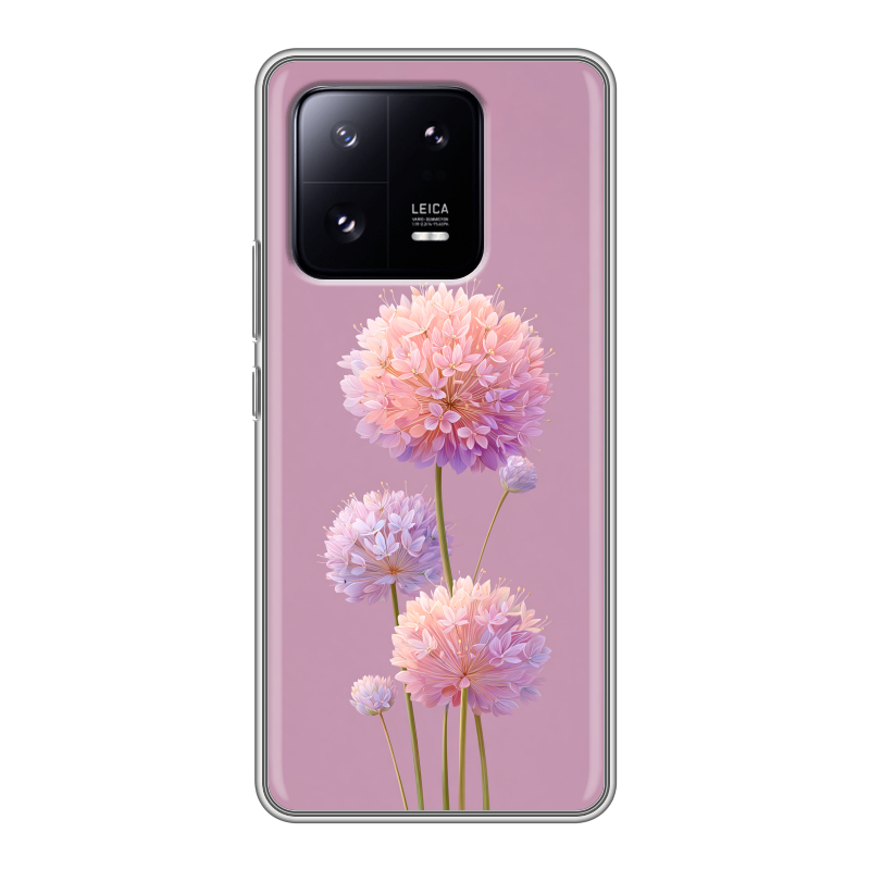 Силиконовый чехол на Xiaomi 13 Pro с принтом Цветы Силиконовый чехол на Xiaomi 13 Pro с принтом Цветы