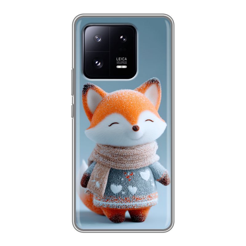 Силиконовый противоударный чехол на Xiaomi 13 Pro с принтом Лиса Силиконовый противоударный чехол на Xiaomi 13 Pro с принтом Лиса