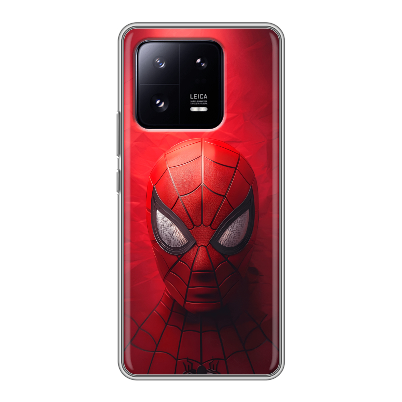 Силиконовый чехол на Xiaomi 13 Pro с принтом Spiderman Человек паук Силиконовый чехол на Xiaomi 13 Pro с принтом Spiderman Человек паук