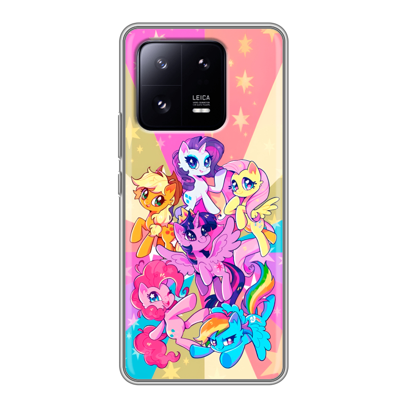 Силиконовый чехол на Xiaomi 13 Pro с принтом My little pony Дружба чудо Силиконовый чехол на Xiaomi 13 Pro с принтом My little pony Дружба чудо