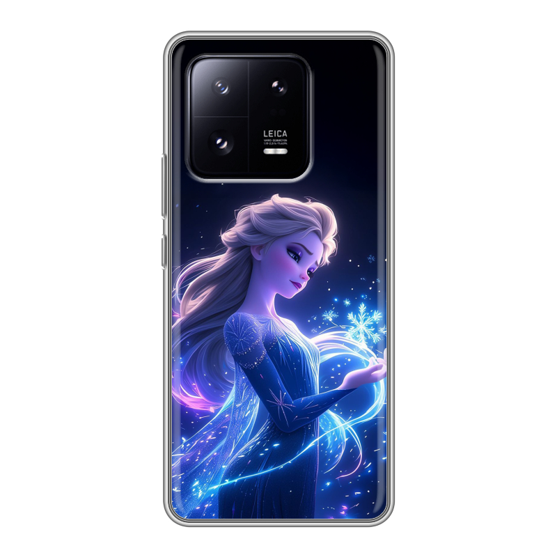Силиконовый чехол на Xiaomi 13 Pro с принтом Холодное сердце Frozen Силиконовый чехол на Xiaomi 13 Pro с принтом Холодное сердце Frozen