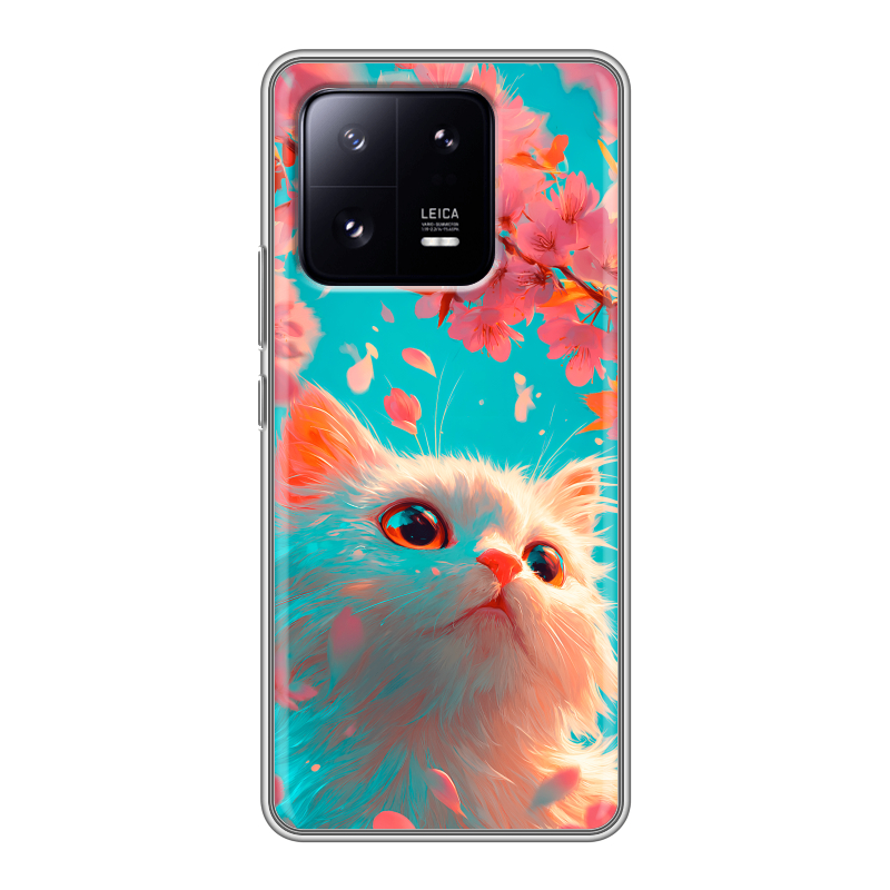 Силиконовый чехол на Xiaomi 13 Pro с принтом Красивый кот Силиконовый чехол на Xiaomi 13 Pro с принтом Красивый кот