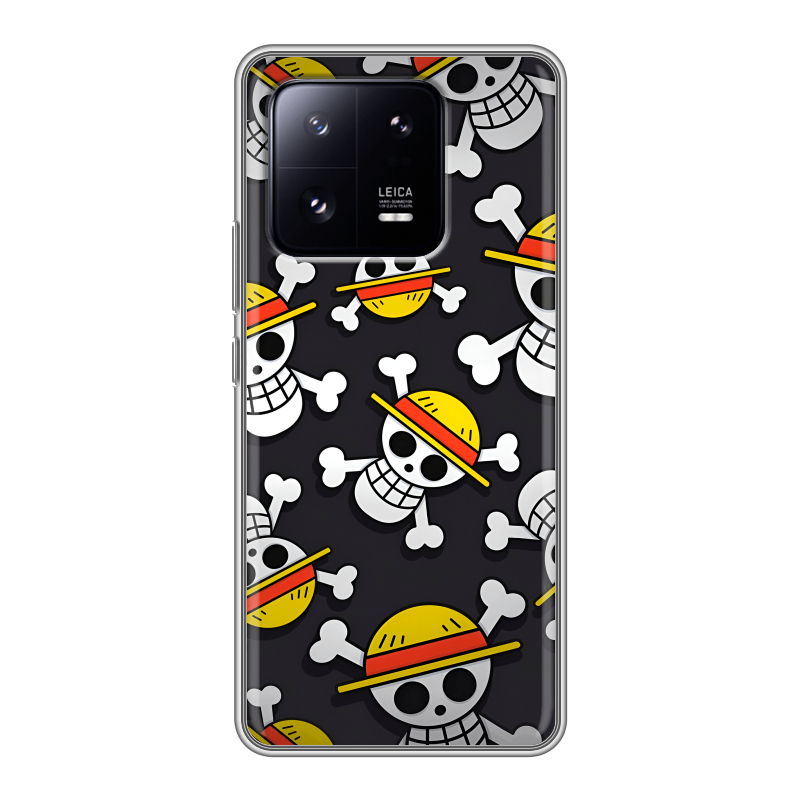 Силиконовый противоударный чехол на Xiaomi 13 Pro с принтом One Piece Ван Пис Силиконовый противоударный чехол на Xiaomi 13 Pro с принтом One Piece Ван Пис