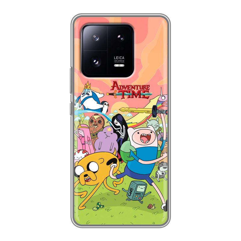 Силиконовый чехол на Xiaomi 13 Pro с принтом Adventure time Время приключений Силиконовый чехол на Xiaomi 13 Pro с принтом Adventure time Время приключений