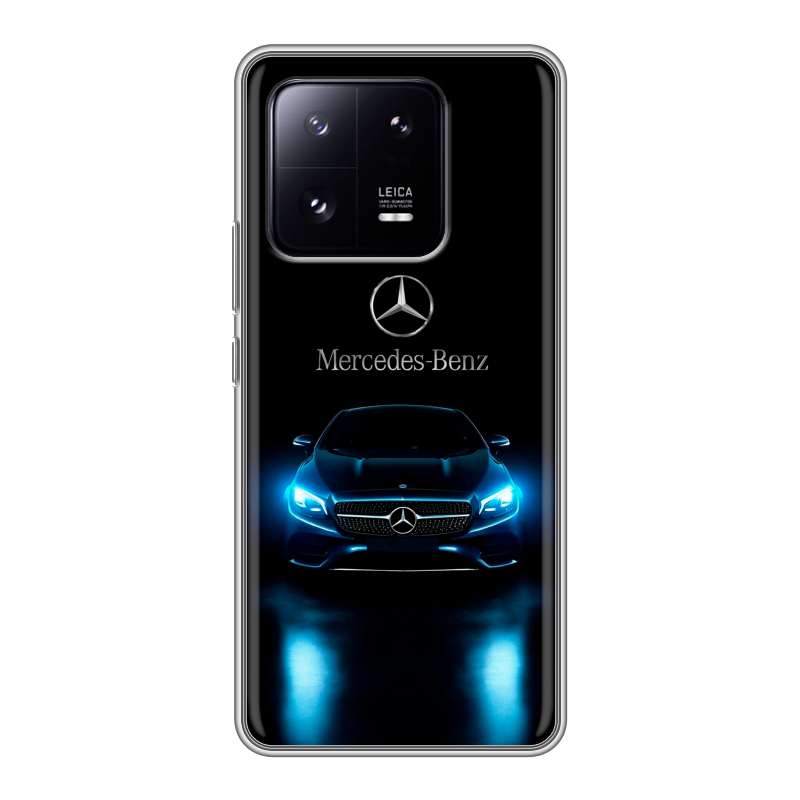 Силиконовый чехол на Xiaomi 13 Pro с принтом Mercedes Мерседес Силиконовый чехол на Xiaomi 13 Pro с принтом Mercedes Мерседес