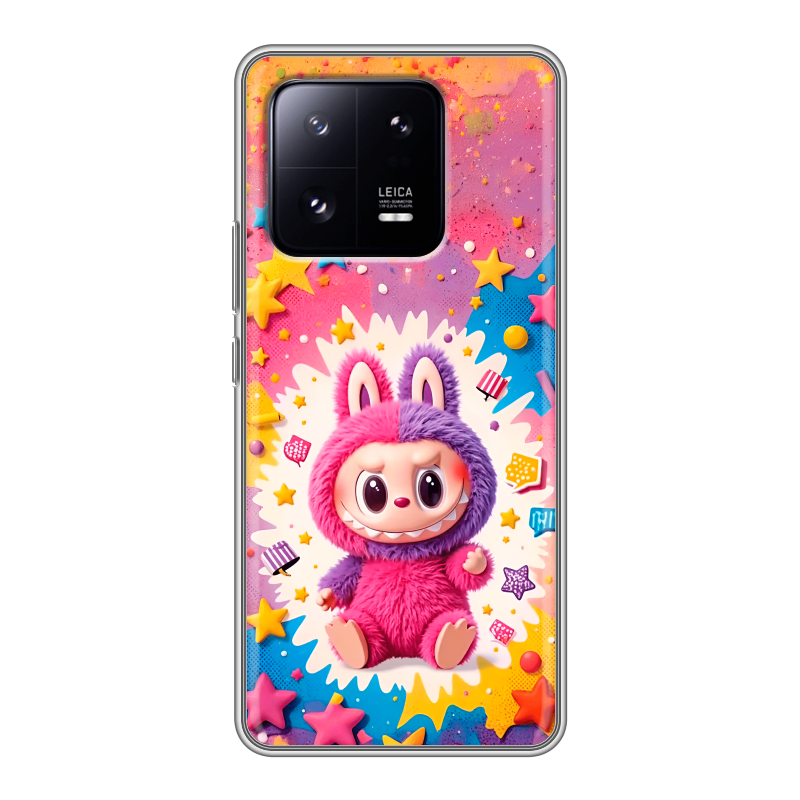 Силиконовый чехол на Xiaomi 13 Pro с принтом Labubu Лабубу Силиконовый чехол на Xiaomi 13 Pro с принтом Labubu Лабубу