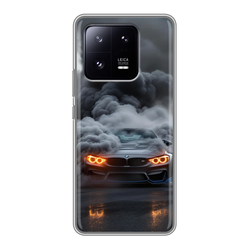 Силиконовый чехол на Xiaomi 13 Pro с принтом BMW БМВ Силиконовый чехол на Xiaomi 13 Pro с принтом BMW БМВ