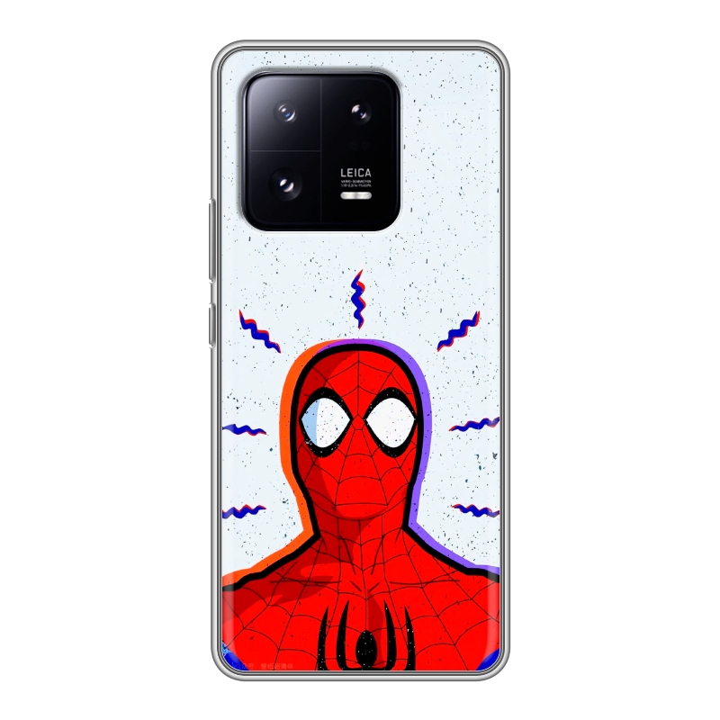 Силиконовый чехол на Xiaomi 13 Pro с принтом Spiderman Человек паук Силиконовый чехол на Xiaomi 13 Pro с принтом Spiderman Человек паук