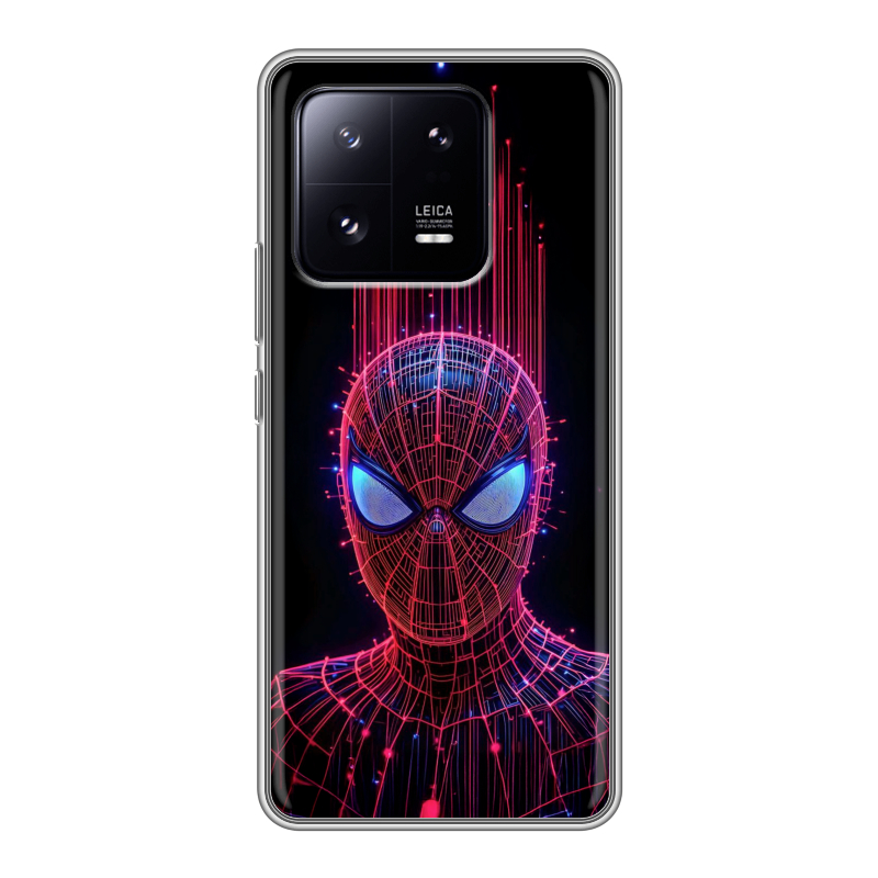 Силиконовый чехол на Xiaomi 13 Pro с принтом Spiderman Человек паук Силиконовый чехол на Xiaomi 13 Pro с принтом Spiderman Человек паук