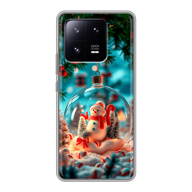 Силиконовый противоударный чехол на Xiaomi 13 Pro с принтом Новый год Силиконовый противоударный чехол на Xiaomi 13 Pro с принтом Новый год