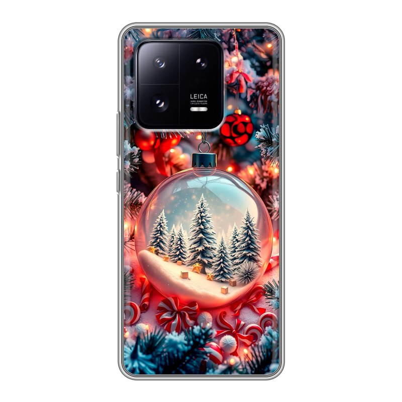 Силиконовый чехол на Xiaomi 13 Pro с принтом Новый год Силиконовый чехол на Xiaomi 13 Pro с принтом Новый год