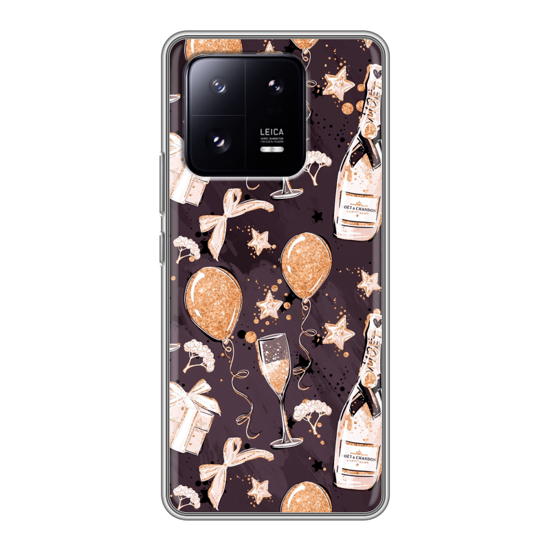 Силиконовый чехол на Xiaomi 13 Pro с принтом Новый год Силиконовый чехол на Xiaomi 13 Pro с принтом Новый год