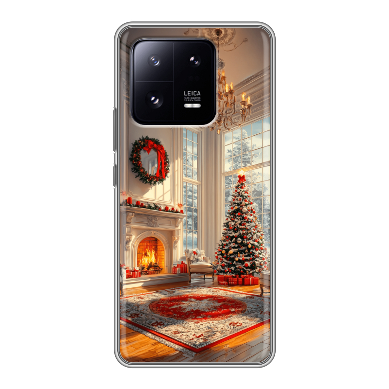 Силиконовый чехол на Xiaomi 13 Pro с принтом Новый год Силиконовый чехол на Xiaomi 13 Pro с принтом Новый год