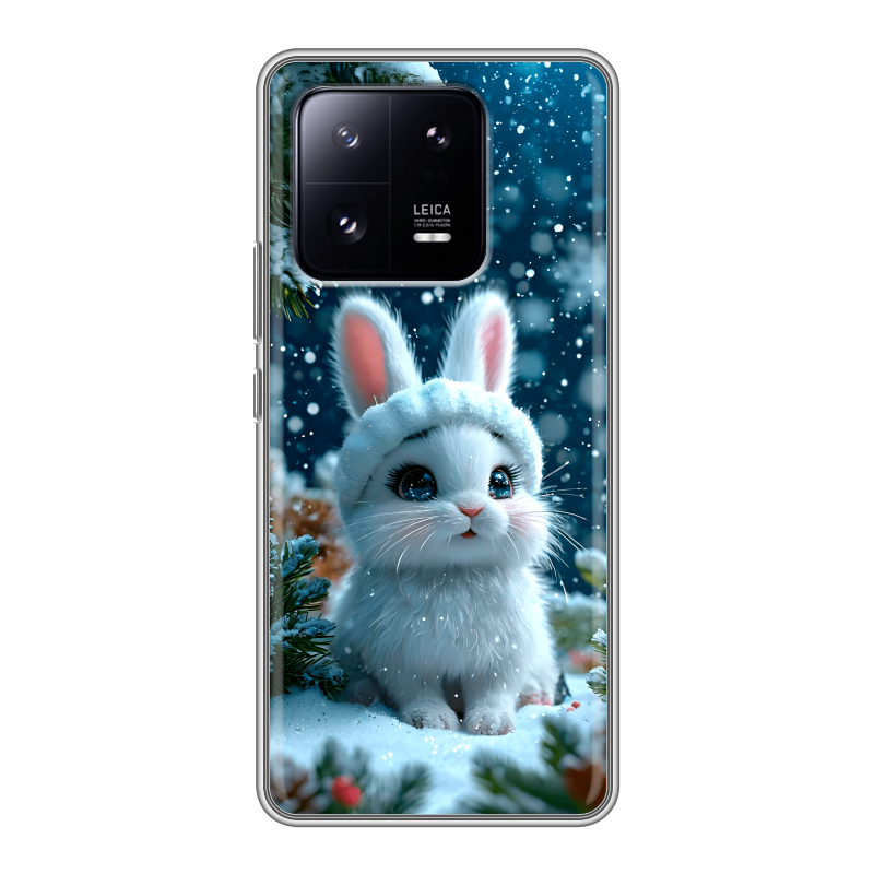 Силиконовый противоударный чехол на Xiaomi 13 Pro с принтом Новый год Силиконовый противоударный чехол на Xiaomi 13 Pro с принтом Новый год