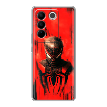 Силиконовый чехол на Vivo V27 с принтом человек паук spiderman Силиконовый чехол на Vivo V27 с принтом человек паук spiderman