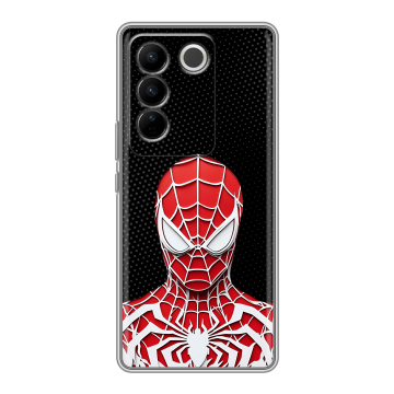 Силиконовый чехол на Vivo V27 с принтом человек паук spiderman Силиконовый чехол на Vivo V27 с принтом человек паук spiderman
