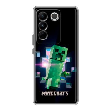 Силиконовый чехол на Vivo V27 с принтом Майнкрафт Minecraft Силиконовый чехол на Vivo V27 с принтом Майнкрафт Minecraft