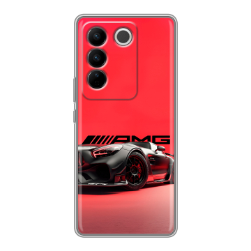 Силиконовый чехол на Vivo V27 с принтом Мерседес Mercedes AMG