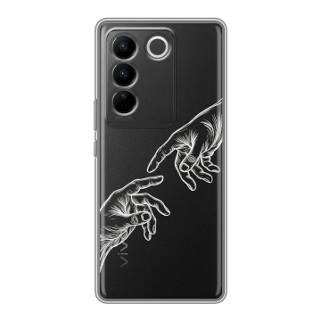 Силиконовый чехол на Vivo V27 с принтом Сотворение мира