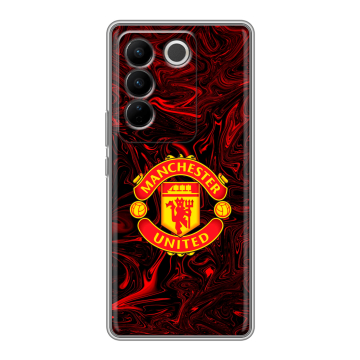 Силиконовый чехол на Vivo V27 с принтом Manchester United