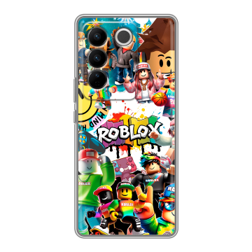 Силиконовый чехол на Vivo V27 с принтом Roblox Роблокс Силиконовый чехол на Vivo V27 с принтом Roblox Роблокс