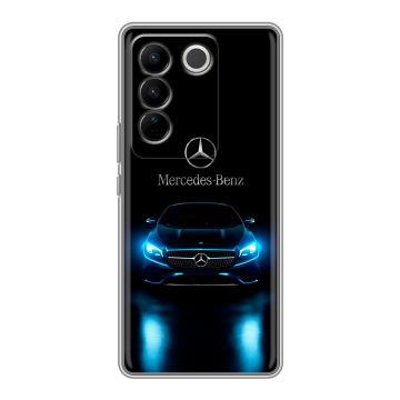 Силиконовый чехол на Vivo V27 с принтом Mercedes Мерседес