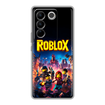 Силиконовый чехол на Vivo V27 с принтом Roblox Роблокс Силиконовый чехол на Vivo V27 с принтом Roblox Роблокс