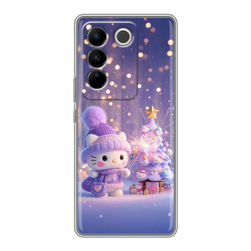 Силиконовый чехол на Vivo V27 с принтом Новый год Силиконовый чехол на Vivo V27 с принтом Новый год