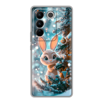 Силиконовый чехол на Vivo V27 с принтом Новый год Силиконовый чехол на Vivo V27 с принтом Новый год