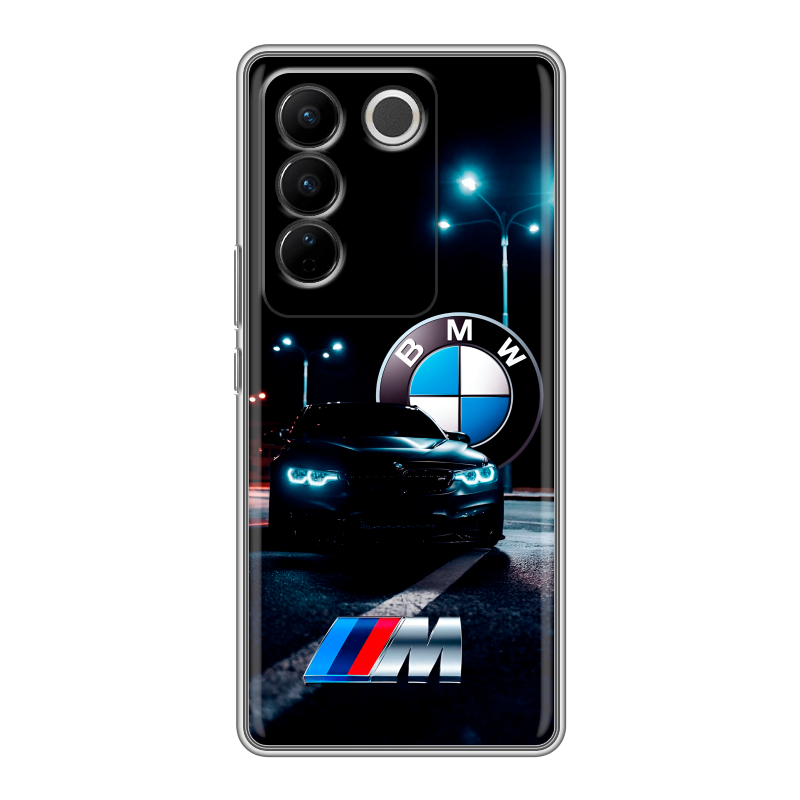 Силиконовый чехол на Vivo V27 с принтом БМВ BMW Силиконовый чехол на Vivo V27 с принтом БМВ BMW