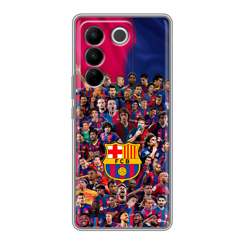 Силиконовый противоударный чехол на Vivo V27 с принтом Барселона Barcelona Силиконовый противоударный чехол на Vivo V27 с принтом Барселона Barcelona