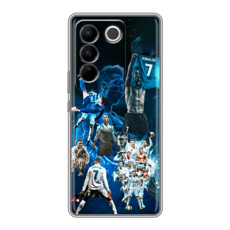 Силиконовый чехол на Vivo V27 с принтом Реал Роналдо Силиконовый чехол на Vivo V27 с принтом Реал Роналдо