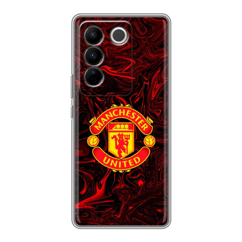 Силиконовый чехол на Vivo V27 с принтом Manchester United Силиконовый чехол на Vivo V27 с принтом Manchester United