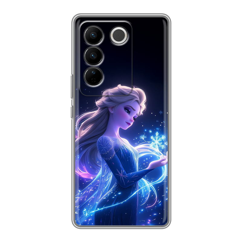 Силиконовый чехол на Vivo V27 с принтом Холодное сердце Frozen Силиконовый чехол на Vivo V27 с принтом Холодное сердце Frozen