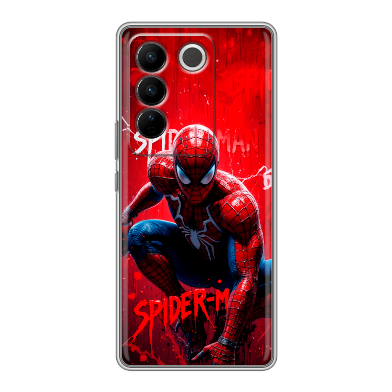 Силиконовый чехол на Vivo V27 с принтом Spiderman Человек паук Силиконовый чехол на Vivo V27 с принтом Spiderman Человек паук