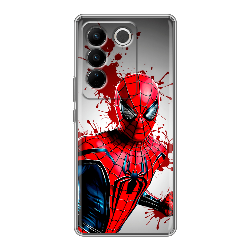 Силиконовый чехол на Vivo V27 с принтом Spiderman Человек паук Силиконовый чехол на Vivo V27 с принтом Spiderman Человек паук