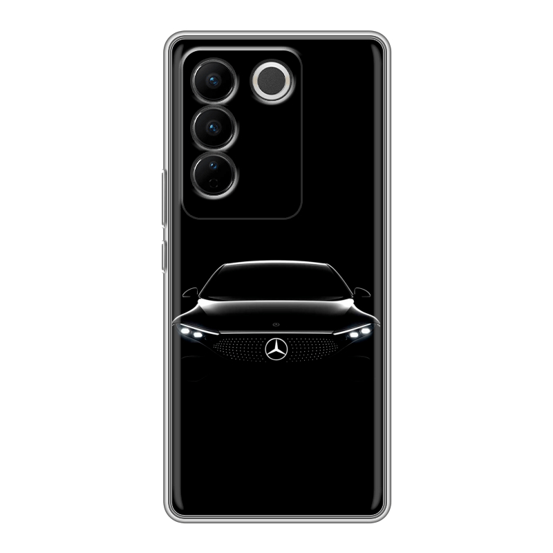 Силиконовый чехол на Vivo V27 с принтом Mercedes Мерседес Силиконовый чехол на Vivo V27 с принтом Mercedes Мерседес