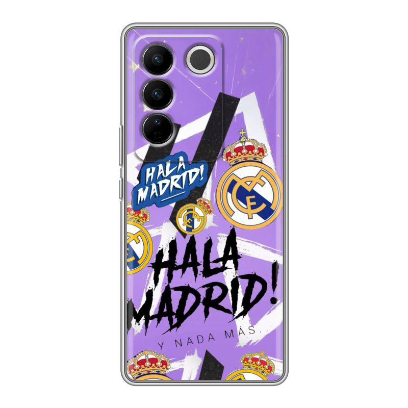 Силиконовый противоударный чехол на Vivo V27 с принтом Real Madrid Реал Мадрид Силиконовый противоударный чехол на Vivo V27 с принтом Real Madrid Реал Мадрид